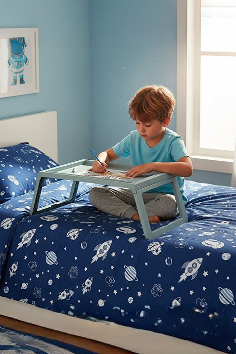 Hanah Home Escritorio de Pie para Laptop - Azul Bebé